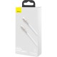 Дата кабель USB-C to Lightning 2.0m Cafule Metal PD 20W white Baseus (CATLJK-B02)
