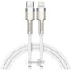 Дата кабель USB-C to Lightning 2.0m Cafule Metal PD 20W white Baseus (CATLJK-B02)
