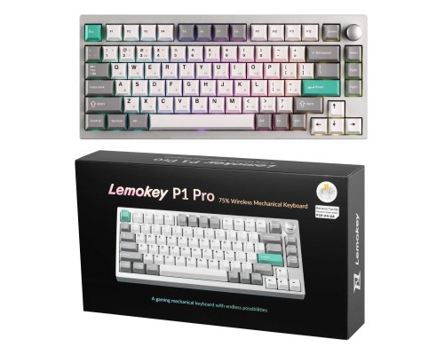 Клавіатура Lemokey P1 Pro Super Banana RGB Wireless/Bluetooth/USB Space Silver (P1P-X4-UA)
