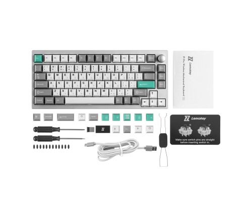 Клавіатура Lemokey P1 Pro Super Banana RGB Wireless/Bluetooth/USB Space Silver (P1P-X4-UA)