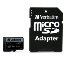 Карта пам'яті Verbatim 64GB microSDXC class 10 UHS-III PRO (47042)
