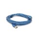 Дата кабель USB 2.0 AM/AF 5.0m ferrite transparent blue Voltronic (YT-AM/AF-5.0TBL)