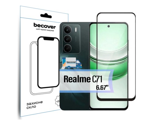 Скло захисне BeCover Realme C71 Black (713728)