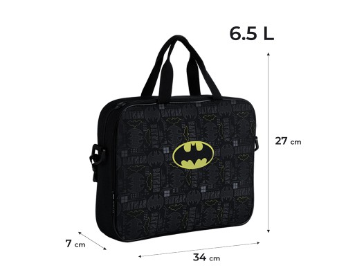 Сумка дитяча Kite 589 DC Batman A4, шкільна, текстильна (DC25-589)
