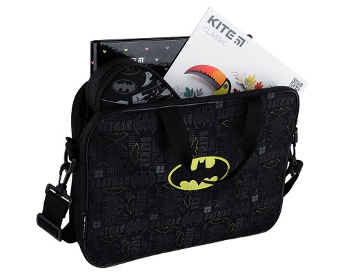 Сумка дитяча Kite 589 DC Batman A4, шкільна, текстильна (DC25-589)