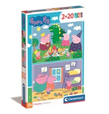 Пазл Clementoni 2 в 1 Peppa Pig, 2 по 20 елементів (24778)