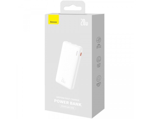 Батарея універсальна Baseus 10000mAh Airpow 20W, PD, QC, White (PPQD090002)