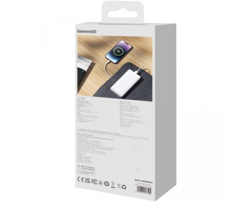 Батарея універсальна Baseus 10000mAh Airpow 20W, PD, QC, White (PPQD090002)