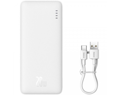 Батарея універсальна Baseus 10000mAh Airpow 20W, PD, QC, White (PPQD090002)