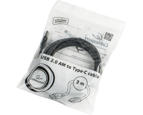 Дата кабель USB 2.0 Type-C to AM 3.0m Cablexpert (CCP-USB2-AMCM) Дата кабель USB 2.0 Type-C to AM 3.0m Cablexpert (CCP-USB2-AMCM)