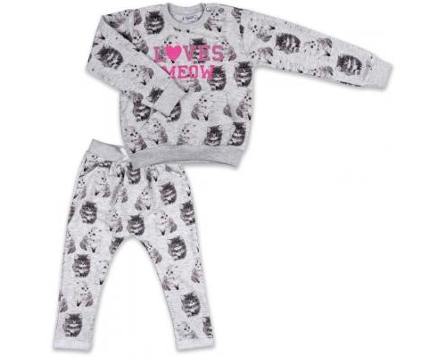 Набір дитячого одягу Breeze кофта та штани сірий меланж (7874-86G-gray)