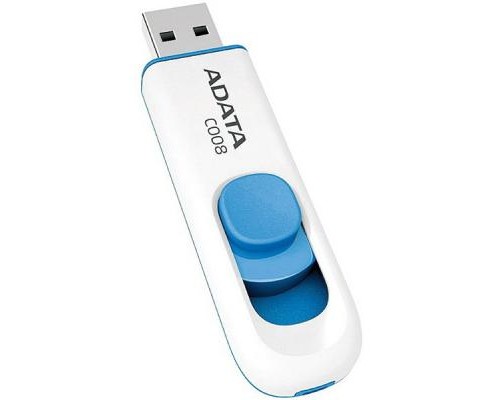 USB флеш накопичувач ADATA 32GB C008 White USB 2.0 (AC008-32G-RWE) 