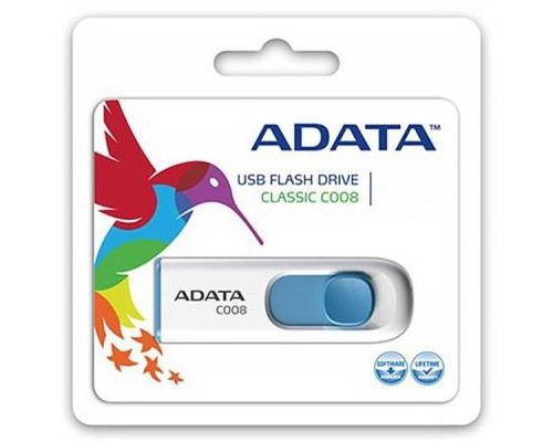 USB флеш накопичувач ADATA 32GB C008 White USB 2.0 (AC008-32G-RWE) 