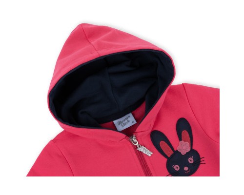 Спортивний костюм дитячий Breeze на блискавці з зайчиком (9617-92G-coral)