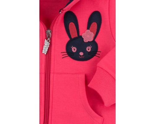 Спортивний костюм дитячий Breeze на блискавці з зайчиком (9617-92G-coral)