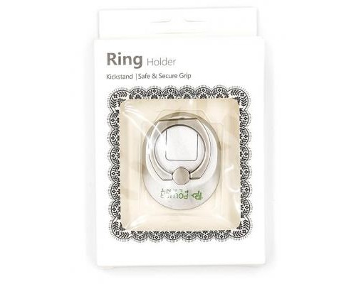 Тримач для смартфонів PowerPlant с кольцом, серебристый (CA910304)