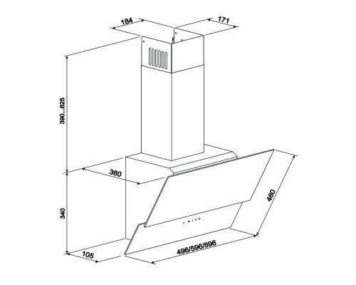 Витяжка кухонна Eleyus Element 700 60 BG