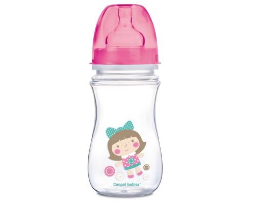 Пляшечка для годування Canpol babies антиколькова EasyStart Newborn baby 240мл (35/221_pin) Пляшечка для годування Canpol babies антиколькова EasyStart Newborn baby 240мл (35/221_pin)