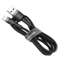 Дата кабель USB 2.0 AM to Lightning 2.0m Cafule 1.5A gray+black Baseus (CALKLF-CG1)