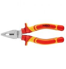 Плоскогубці Neo Tools комбіновані 160 мм, 1000 В, CrV, поліровані (01-220)