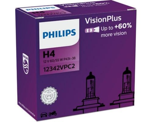 Автолампа Philips галогенова 60/55W (12342 VP C2)