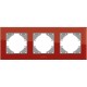 Рамка Videx BINERA червоне скло 3 поста (VF-BNFRG3H-RD)