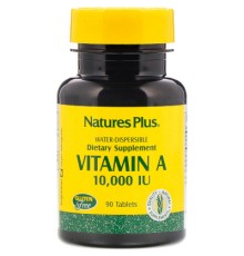 Вітамін Natures Plus Вітамін А, Vitamin A, Nature's Plus, 10,000 МЕ, 90 таблеток (NAP-00981)