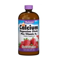 Вітамінно-мінеральний комплекс Bluebonnet Nutrition Рідкий Кальцій Цитрат Магнію + Вітамін D3, Смак Полуниці (BLB-00692)