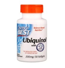 Антиоксидант Doctor's Best Убіхінол, Ubiquinol with Kaneka, 200 мг, 30 желатинових капс (DRB-00274)