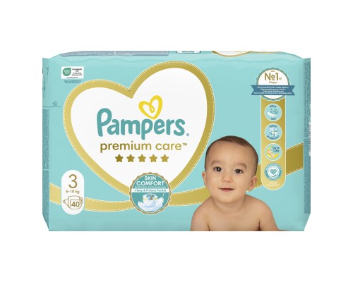 Підгузки Pampers Premium Care Midi Розмір 3 (6-10 кг) 40 шт (8001090379337)