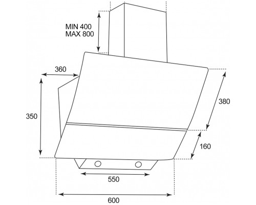 Витяжка кухонна Grunhelm GVN 830 B
