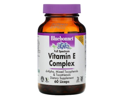 Вітамін Bluebonnet Nutrition Комплекс Вітаміну E, Vitamin E Complex, 60 капсул (BLB-00601)