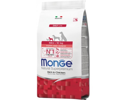Сухий корм для собак Monge Dog Mini Puppy&Junior зі смаком курки та рису 800 г (8009470004107)