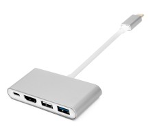 Перехідник Type-C (M) to 4*USB 2.0/3.0, HDMI, Type-C (F) PowerPlant (CA911707)