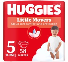 Підгузки Huggies Little Movers 5 (12-22 кг) Mega 58 шт (5029053548784)
