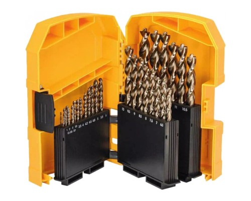 Набір свердл DeWALT по металу EXTREME INDUSTRIAL COBALT,HSS- Co, d=1-13 мм, 29 ш (DT4957)