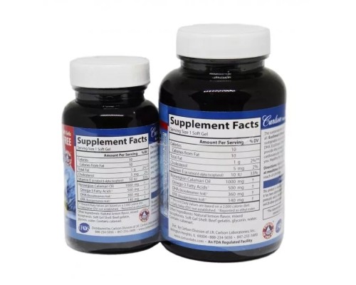 Жирні кислоти Carlson Омега-3, Смак Лимона, EcoSmart Omega-3, 90+30 желатинових ка (CAR-01804)