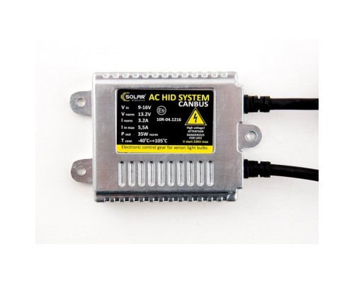 Автолампа SOLAR Slim Canbus Premium Ballast 35W, 9-16В (1570)