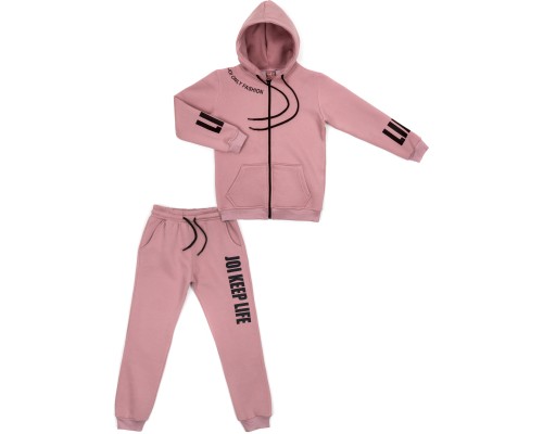 Спортивний костюм дитячий Joi на флісі (H-308-158G-pink)