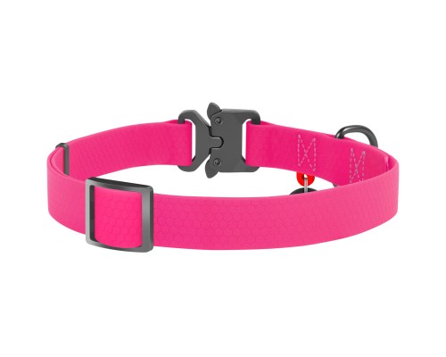 Нашийник для тварин WAUDOG Waterproof з QR паспортом L Ш 25 мм Д 31-49 см(рожевий) (27867)