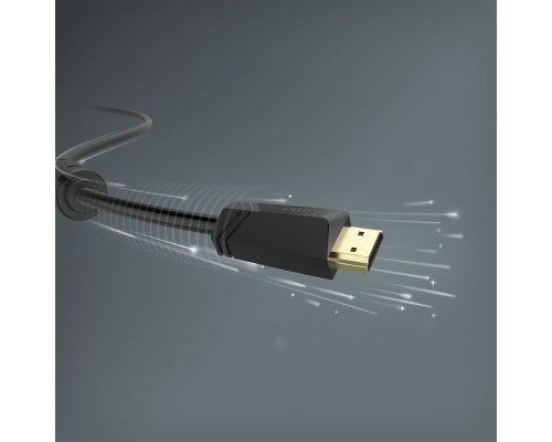 Кабель мультимедійний HDMI to HDMI 15.0m 4K Ethernet Gold Black Hama (00205010)