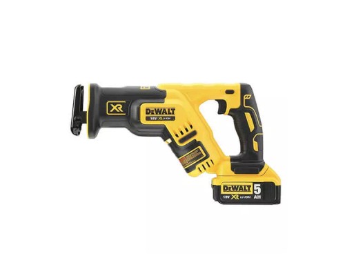 Шабельна пила DeWALT 18В XR Li-lon, безщіткова, 0 - 2900 хід/хв, 2x5Ah, ЗУ, кейс TSTAK (DCS367P2)