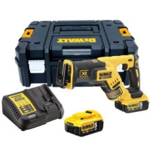 Шабельна пила DeWALT 18В XR Li-lon, безщіткова, 0 - 2900 хід/хв, 2x5Ah, ЗУ, кейс TSTAK (DCS367P2)