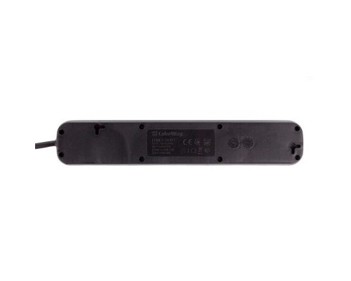 Мережевий фільтр живлення ColorWay CW-PSEA52BK, 5 розеток/ 2M black (CW-PSEA52BK)