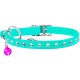 Нашийник для тварин WAUDOG GLAMOUR з резинкою і стразами для кішок (ментоловий) (325413)