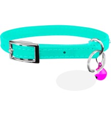 Нашийник для тварин WAUDOG GLAMOUR з резинкою і стразами для кішок (ментоловий) (325413)