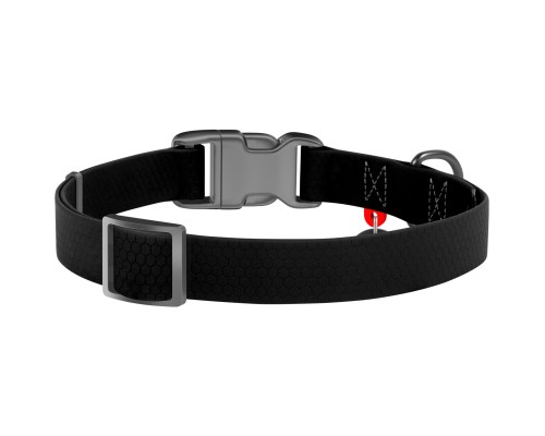 Нашийник для тварин WAUDOG Waterproof з QR паспортом Ш 25 мм Д 34-49 см чорний (27721)