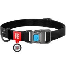 Нашийник для тварин WAUDOG Waterproof з QR паспортом Ш 25 мм Д 34-49 см чорний (27721)