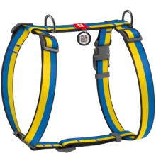 Шлея для собак WAUDOG Nylon з QR паспортом анатомічна H-подібна 