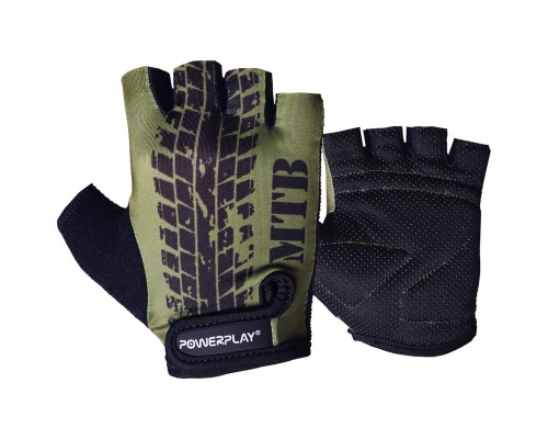 Велорукавиці PowerPlay 5451 Протектор Зелені XS (5451_XS_Green_MTB)
